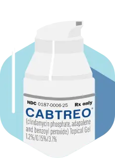 CABTREO bottle with up arrow in a hexagon shape